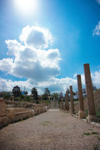 Panoramic shot of historic building against sky