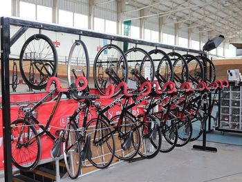 Bicycle parked in parking lot