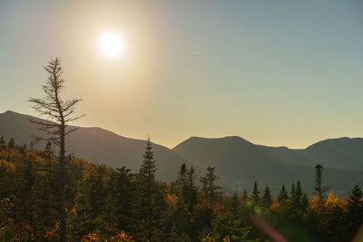 Scenic view of silhouette mountains against sky during sunset