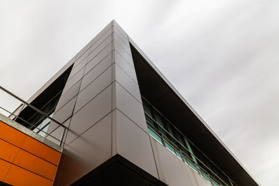 Low angle view of modern building against sky