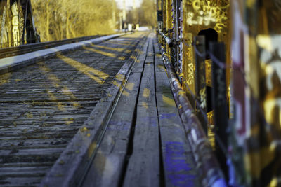 Close-up of railroad track