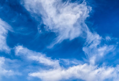 Low angle view of clouds in sky