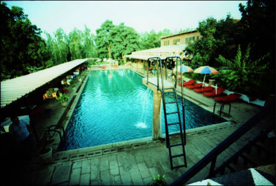 View of swimming pool in lake