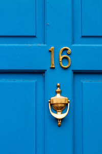 Close-up of closed door