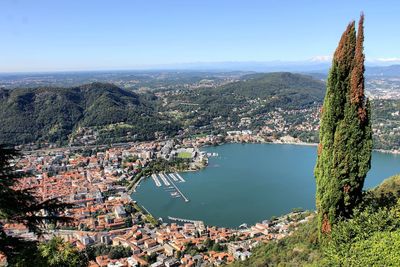 High angle view of city