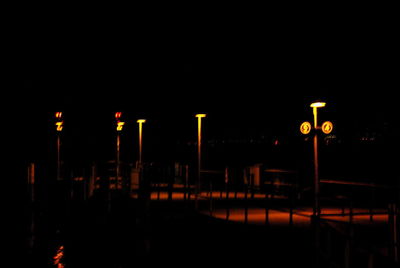 Illuminated lighting equipment at night