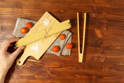 Directly above shot of christmas decorations on table