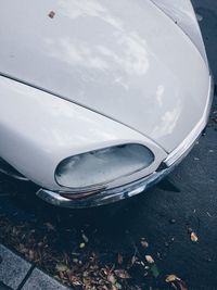 High angle view of car on street