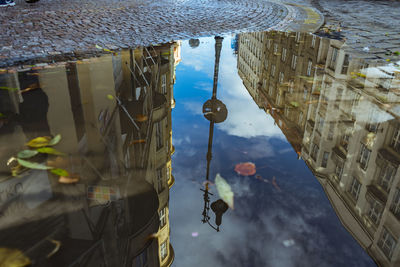 Reflection of buildings in water