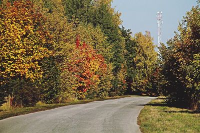 Road passing through country road