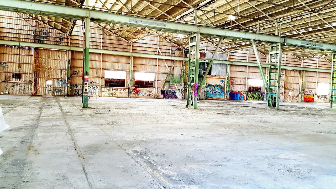 Interior of empty warehouse