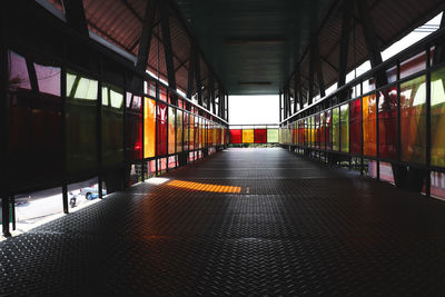 Empty corridor of building