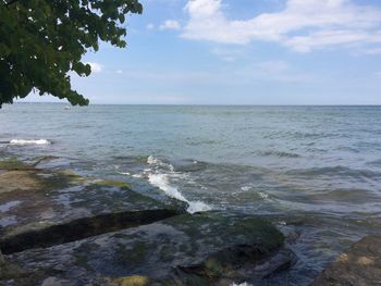 Scenic view of sea against sky