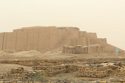 Low angle view of old ruin