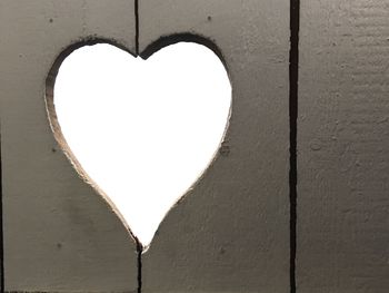 Close-up of heart shape on stone wall