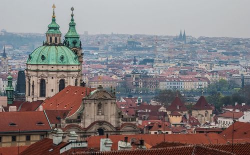 View of clock tower in city