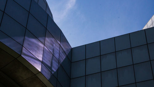 Low angle view of rock and roll hall of fame