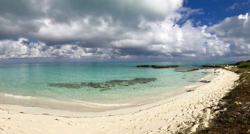 Scenic view of beach against sky at cayo santa maria cuba 