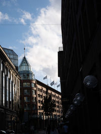 Low angle view of buildings against sky