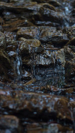 Close-up of water in a waterfall