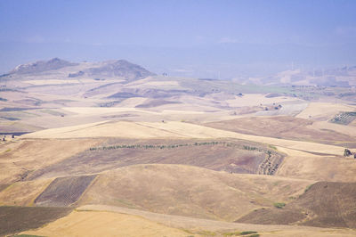 High angle view of landscape against sky