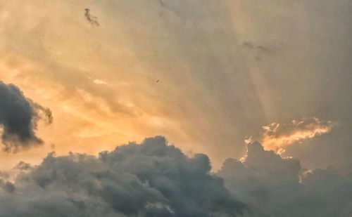 Low angle view of sky during sunset