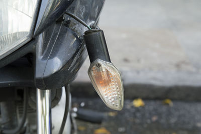 Close-up of motorcycle