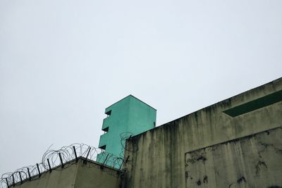 Low angle view of building against clear sky