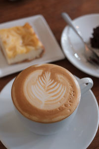 Coffee cup on table