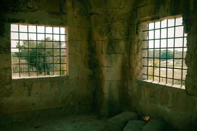 Interior of abandoned building