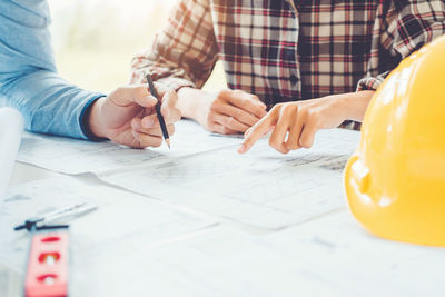 People working on table