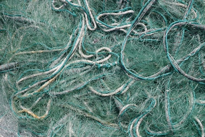 Full frame shot of fishing net