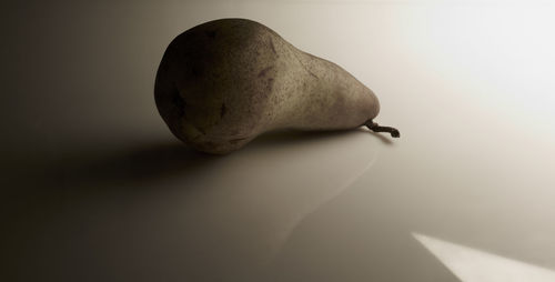 High angle view of apple on table