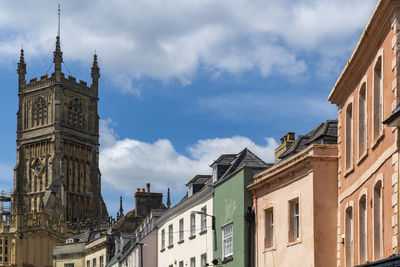 Low angle view of buildings against sky