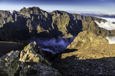 Scenic view of pico do arieiro madeira against sky