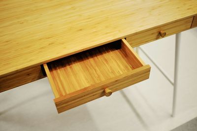 Close-up of wooden table