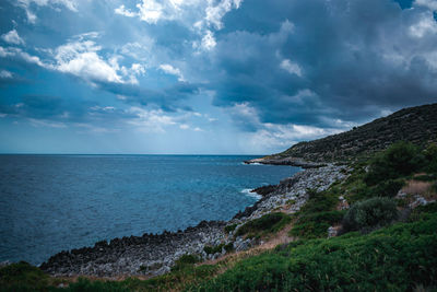 View on the sea in puglia