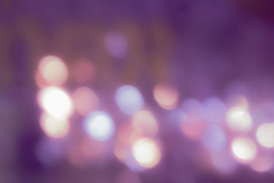 Defocused image of lights