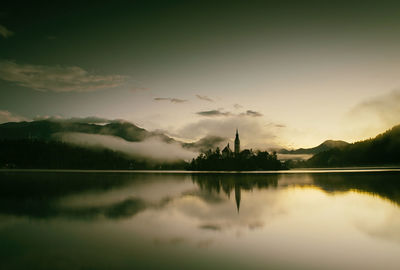 Sunrise at lake bled, slovenia vi