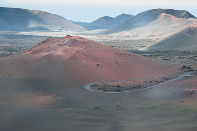 Aerial view of a desert