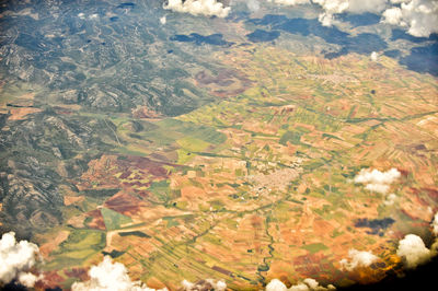 Aerial view of agricultural field