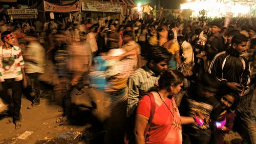 Crowd at night