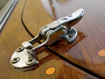 High angle view of key on table