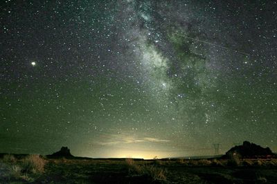 Majestic view of star field against sky at night