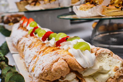 Close-up of food served in plate