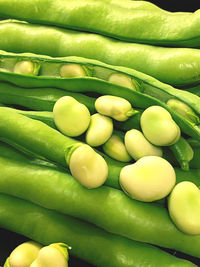 Full frame shot of green broad beans