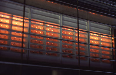 View of illuminated building