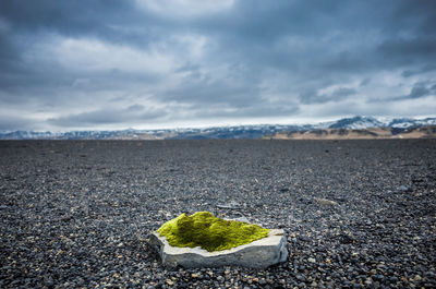 Scenic view of landscape against cloudy sky