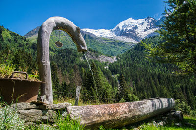 Scenic view of mountains against clear sky