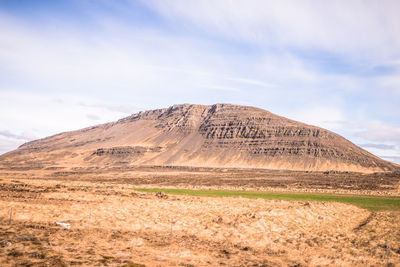 Scenic view of desert against sky